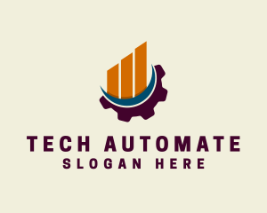 Mechanical Gear Bar Automate logo design