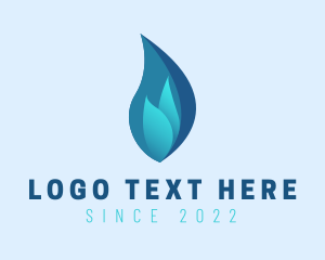 Gas - Blue Flame Fuel logo design