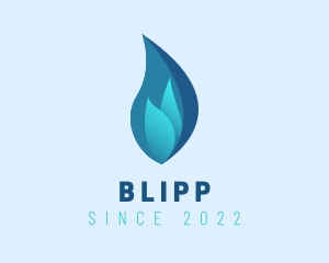 Oil - Blue Flame Fuel logo design