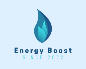 Fuel - Blue Flame Fuel logo design