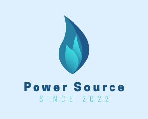 Fuel - Blue Flame Fuel logo design