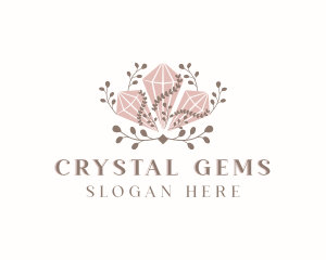 Diamond Crystal Gemstone logo design