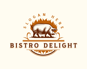 Pork Grill Barbecue logo design