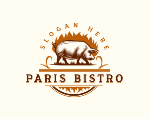 Pork Grill Barbecue logo design