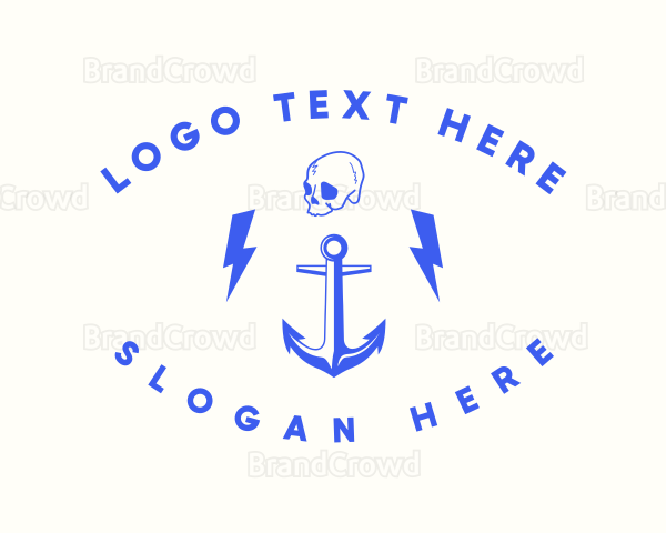 Anchor Skull Marine Logo