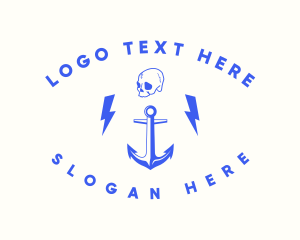 Helm - Anchor Skull Marine logo design