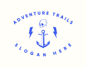 Anchor Skull Marine logo design