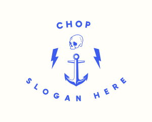 Port - Anchor Skull Marine logo design