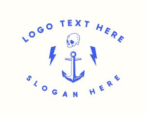 Anchor Skull Marine Logo