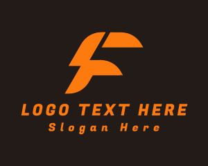 Superhero - Electric Bolt Letter F logo design