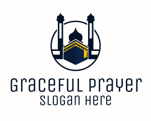 Islamic Mecca Kaaba Mosque logo design