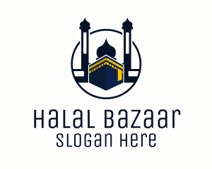 Islamic Mecca Kaaba Mosque logo design