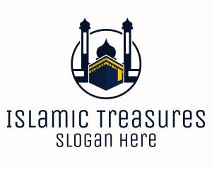 Islamic Mecca Kaaba Mosque logo design