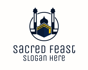 Islamic Mecca Kaaba Mosque logo design