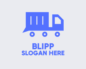 Chat - Blue Truck Messaging logo design
