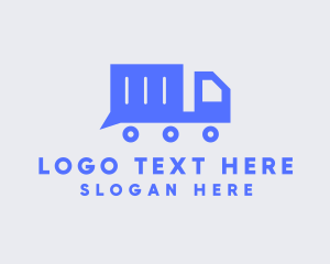 Automotive - Blue Truck Messaging logo design