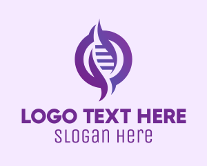 General - Purple DNA Strand logo design