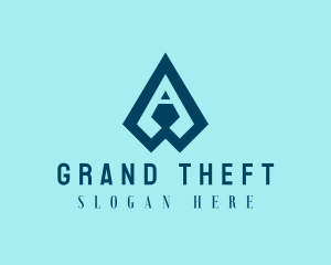 Blue - Generic Simple Company Letter A logo design