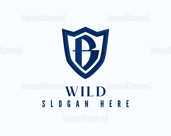 Letter B Shield Security Logo
