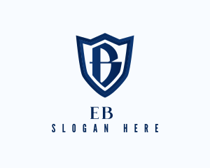 Letter B Shield Security Logo