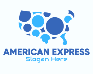 American Circles Map logo design