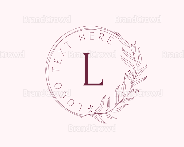 Floral Leaves Wedding Organizer Logo
