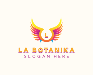 Winged - Angelic Flying Wings logo design