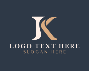 Hair Stylist - Stylish Boutique Letter K logo design
