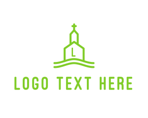 Green Cross - Religious Church Letter logo design