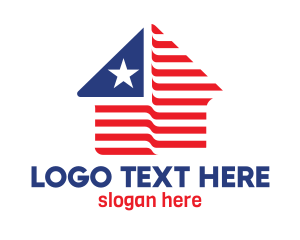 Shape - USA House Shape logo design