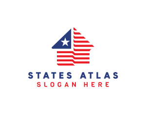 USA House Flag logo design