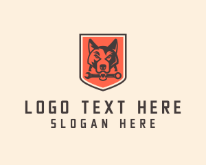 Wolf - Wolf Mechanic Wrench logo design