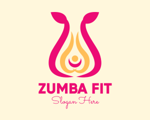 Zumba - Beauty Wellness Spa logo design