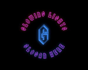 Glow Neon Gaming logo design