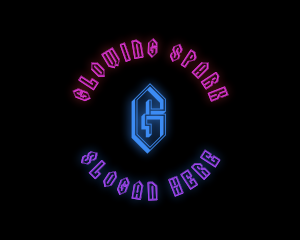 Glow Neon Gaming logo design