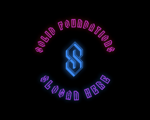 Stripper - Glow Neon Gaming logo design