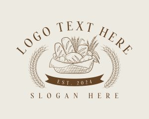 Baguette - Wheat Bread Bakery Deli logo design