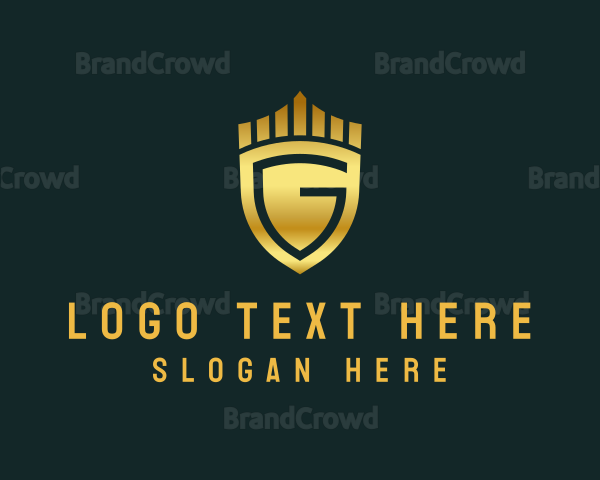 Luxury Fashion Crown Shield Logo