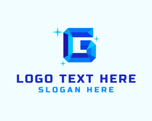 Sparkle - Shiny Gem Letter G logo design
