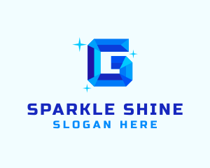 Twinkle - Shiny Gem Letter G logo design
