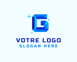 Crystal - Shiny Gem Letter G logo design