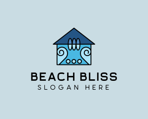 Summer Beach House  logo design