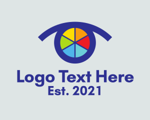 Ophthalmology - Multicolor Contact Lens logo design