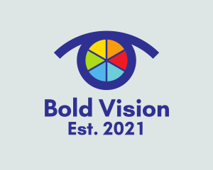 Multicolor Contact Lens logo design