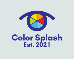 Multicolor Contact Lens logo design