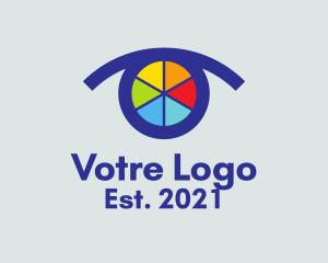 Multicolor Contact Lens logo design