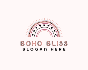 Boho - Preschool Rainbow Boho logo design