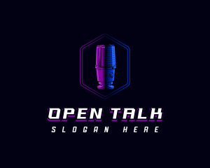 Podcast Studio Microphone logo design