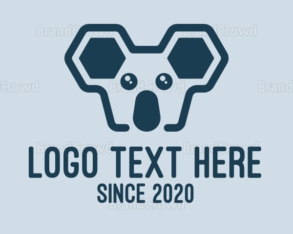 Geometric Koala Animal Logo