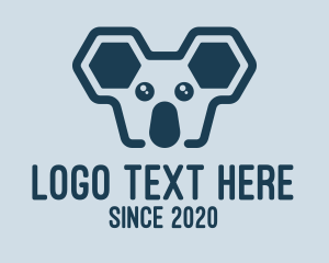 Aussie - Geometric Koala Animal logo design